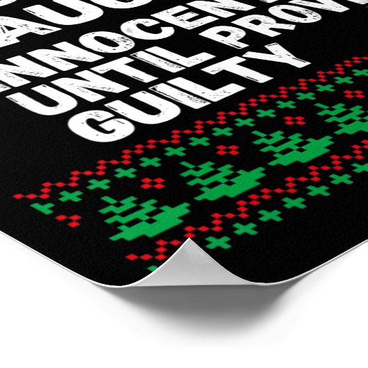 Nice Naughty Innocent tot bewezen Guilty Christma Poster (Hoek)