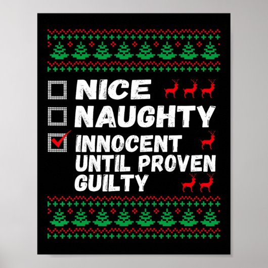 Nice Naughty Innocent tot bewezen Guilty Christma Poster (Voorkant)
