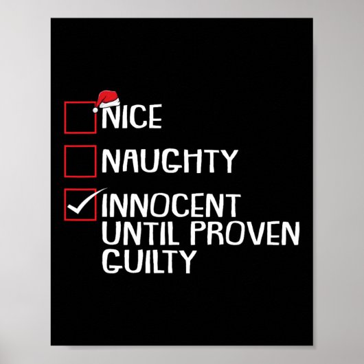 Nice Naughty Innocent tot bewezen Guilty Christma Poster (Voorkant)