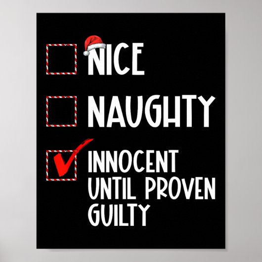 Nice Naughty Innocent tot bewezen Guilty Christma Poster (Voorkant)