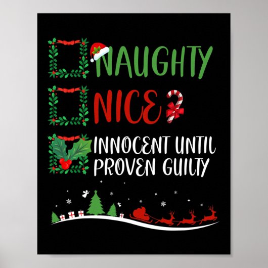 Nice Naughty Innocent tot bewezen Guilty Christma Poster (Voorkant)