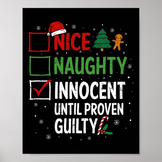 Nice Naughty Innocent tot bewezen Guilty Christma Poster (Voorkant)