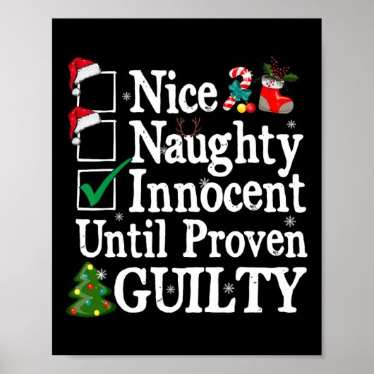 Nice Naughty Innocent tot bewezen Guilty Christma Poster (Voorkant)