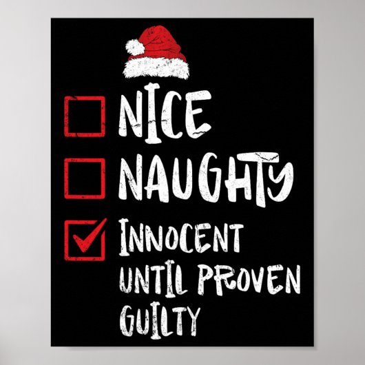 Nice Naughty Innocent tot bewezen Guilty Christma Poster (Voorkant)