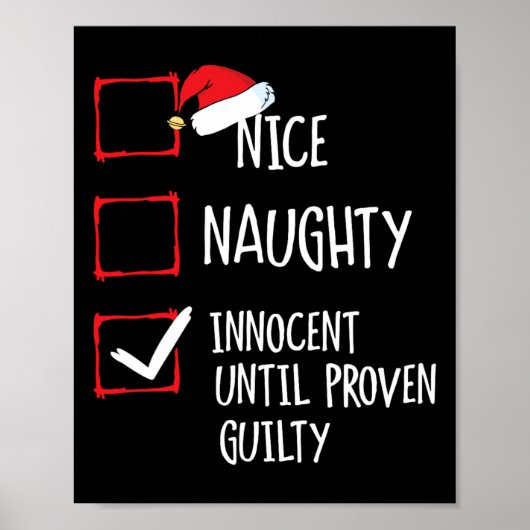 Nice Naughty Innocent tot bewezen Guilty Christma Poster (Voorkant)