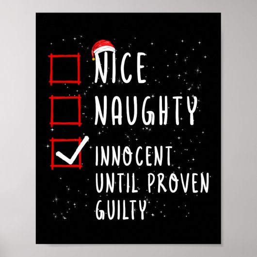 Nice Naughty Innocent tot bewezen Guilty Christma Poster (Voorkant)