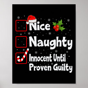 Nice Naughty Innocent tot bewezen Guilty Christma Poster