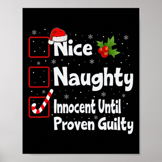 Nice Naughty Innocent tot bewezen Guilty Christma Poster (Voorkant)