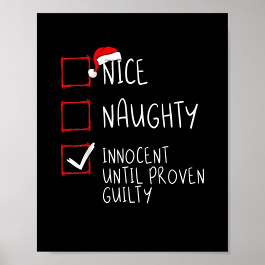 Nice Naughty Innocent tot bewezen Guilty Christma Poster (Voorkant)