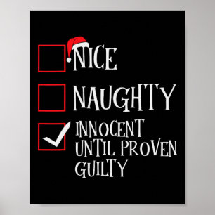 Nice Naughty Innocent tot bewezen Guilty Christma Poster