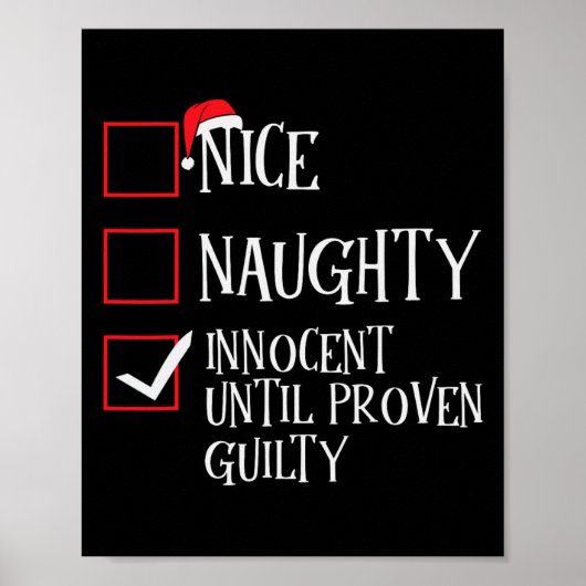Nice Naughty Innocent tot bewezen Guilty Christma Poster (Voorkant)