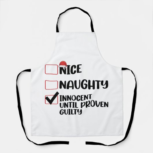 Nice Naughty Innocent tot bewezen Guilty Christma Schort (Voorkant)