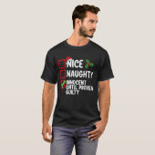 Nice Naughty Innocent tot bewezen Guilty Christma T-shirt (Voorkant volledig)