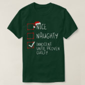 Nice Naughty Innocent tot bewezen Guilty Christma T-shirt (Design voorkant)