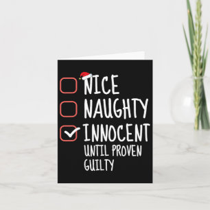 Nice Naughty Innocent tot bewezen Guilty Family C Kaart