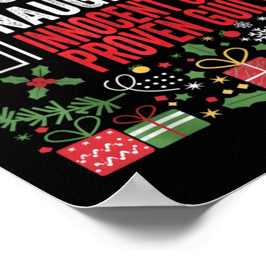 Nice Naughty Innocent tot bewezen Guilty Funny Ch Poster (Hoek)