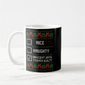 Nice Naughty Innocent Until Proven Guilty Christma Koffiemok (Links)