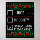 Nice Naughty Innocent Until Proven Guilty Christma Poster (Voorkant)