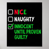 Nice Naughty Innocent Until Proven Guilty Christma Poster (Voorkant)