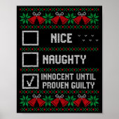Nice Naughty Innocent Until Proven Guilty Christma Poster (Voorkant)