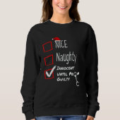 Nice Naughty Innocent Until Proven Guilty Christma Trui (Voorkant)