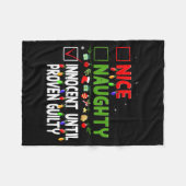 Nice Naughty Innocent Until Proven Guilty Family C Fleece Deken (Voorkant (Horizontaal))