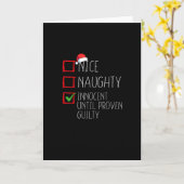 Nice Naughty Innocent Until Proven Kaart (Gele Bloem)