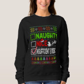 Nice Naughty Insufficient Evidence Ugly Christmas  Trui (Voorkant)
