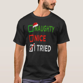 Nice Naughty Iried christmas 2020 retro T-shirt