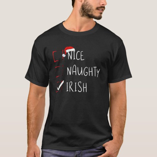 Nice Naughty Irish KerstIreland Heritage Root T-shirt (Voorkant)