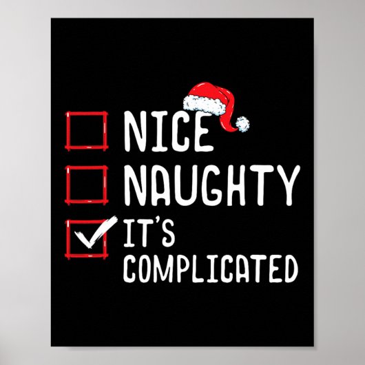 Nice Naughty is de ingewikkelde kerstlijst Poster (Voorkant)