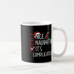 Nice Naughty is de ingewikkelde kerstlijstkerstman Koffiemok