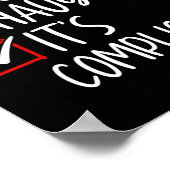 Nice Naughty is de ingewikkelde kerstlijstkerstman Poster (Hoek)