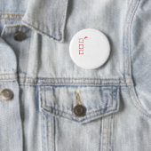 Nice Naughty is de ingewikkelde kerstlijstkerstman Ronde Button 5,7 Cm (In situ)