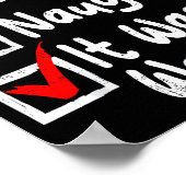 Nice Naughty It Was Worth It Funny Christmas List Poster (Hoek)