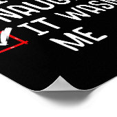 Nice Naughty It Wasn't Me Christmas List Poster (Hoek)