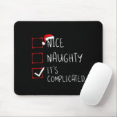 Nice Naughty Its Complicated Christmas List Santa  Muismat (Met muis)