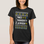 Nice Naughty Jewish Hanukkah Chanukah Menorah Fami T-shirt<br><div class="desc">Leuke Stoute Joodse Chanoeka Menorah Familie</div>