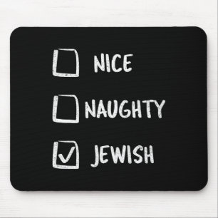 Nice Naughty Jewish Hanukkah Gift Kerstmis Muismat