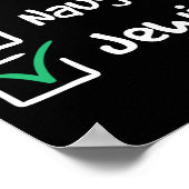 Nice Naughty Jewish - Joden Hebreeën Israëlieten J Poster (Hoek)