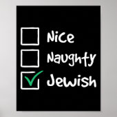 Nice Naughty Jewish - Joden Hebreeën Israëlieten J Poster (Voorkant)