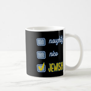 Nice Naughty Jewish Ugly Hanukkah Sweater Chanukah Koffiemok