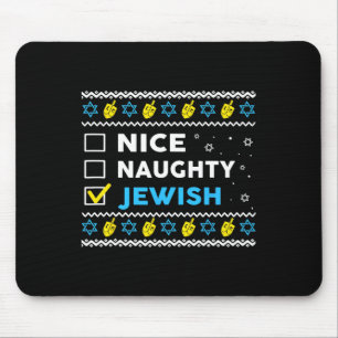 Nice Naughty Jewish Ugly Hanukkah Sweater Chanukah Muismat