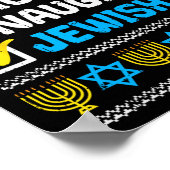 Nice Naughty Jewish Ugly Hanukkah Sweater Chanukah Poster (Hoek)