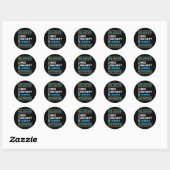Nice Naughty Jewish Ugly Hanukkah Sweater Ronde Sticker (Vel)