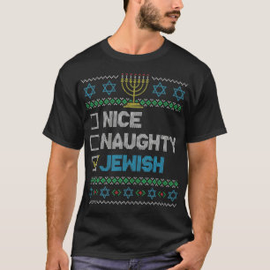 Nice Naughty Jewish Ugly KerstSweater Funny H T-shirt