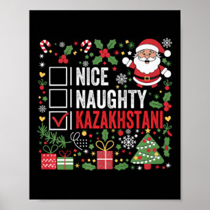 Nice Naughty Kazakhstani Kerstman Kaz Poster