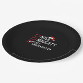 Nice Naughty Left Unsupervised Christmas List Papieren Bordje (Gekanteld)