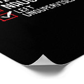 Nice Naughty Left Unsupervised Christmas List   Poster (Hoek)