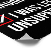 Nice Naughty Left Unsupervised Funny Christmas  Poster (Hoek)